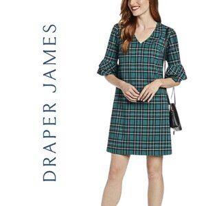 Draper James Green Plaid Mini Dress